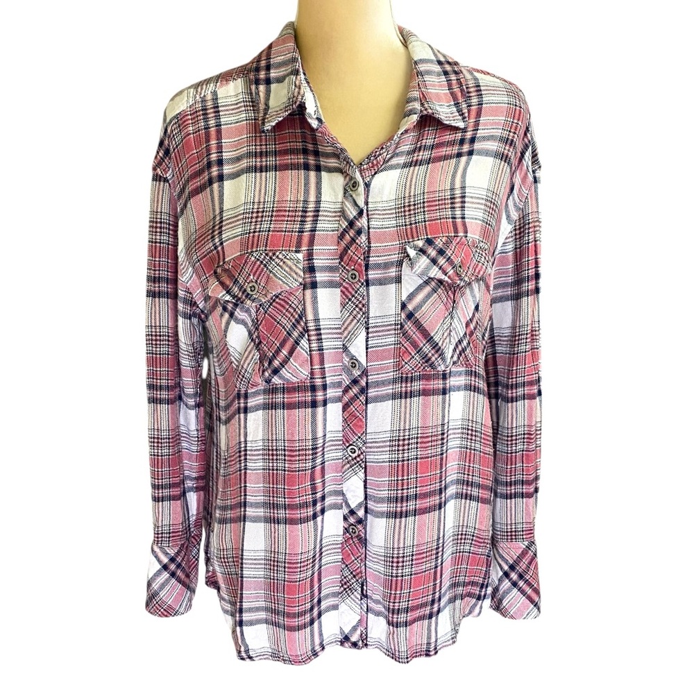 Rails X Free People Plaid Button-Front Shirt - image 2
